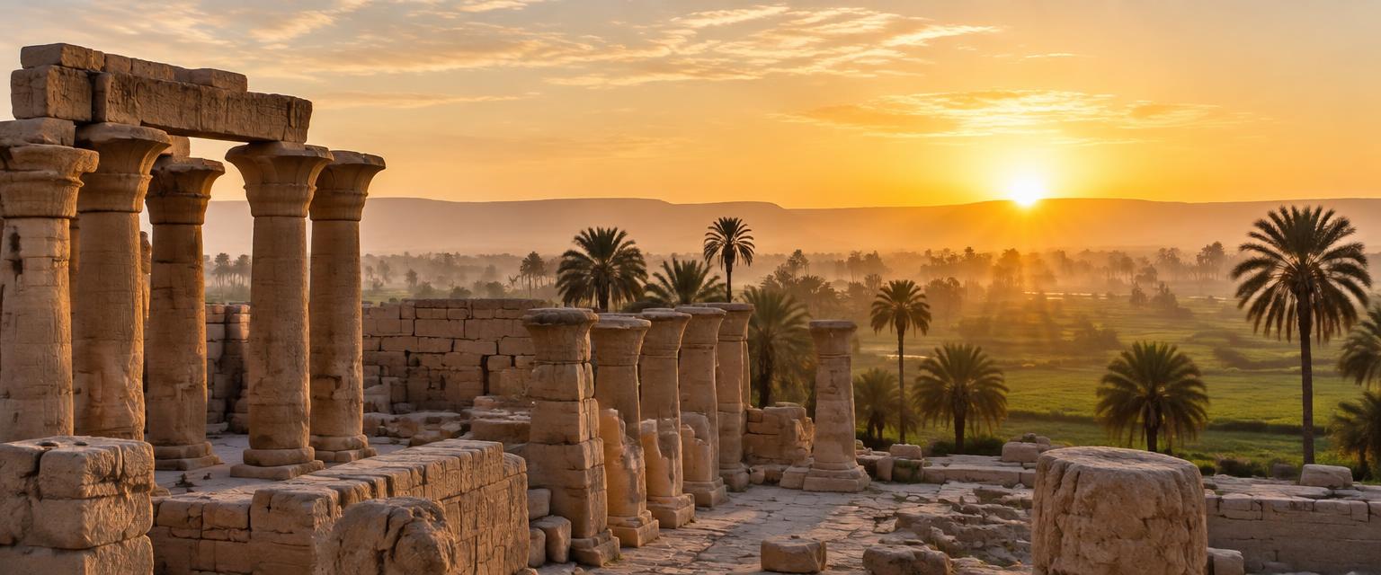 مشهد مستوحى من طبيعة أطفيح والنيل